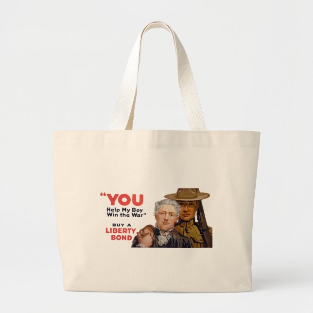 YOU help my boy win the war Large Tote Bag (Front)