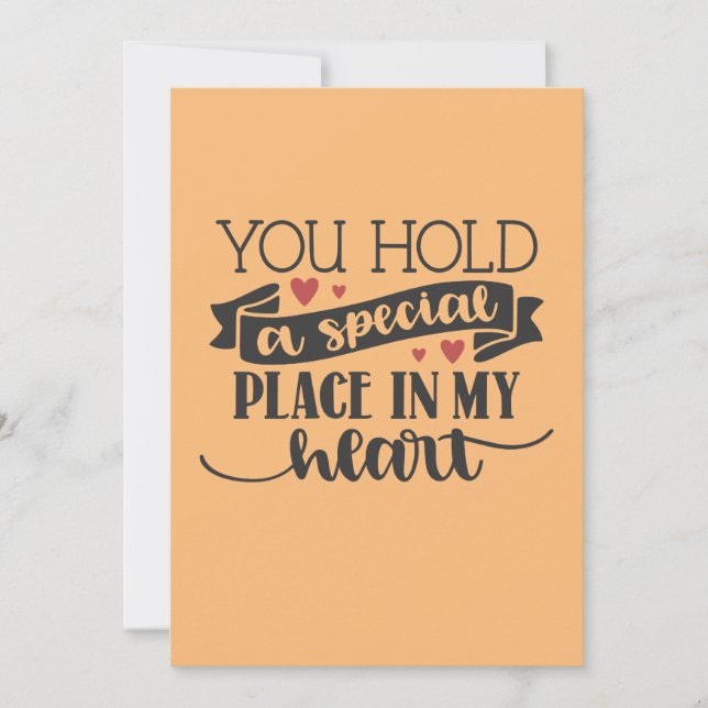 You hold a special place in my heart holiday card (Front)