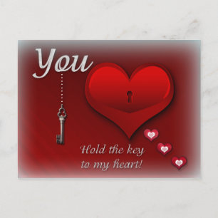 You hold the key to my heart postcard