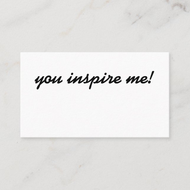 You Inspire Me! business card (Front)