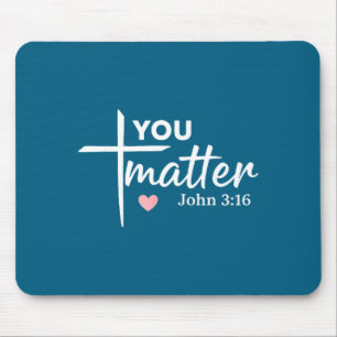 You John 3 16 Bible Verse Christian Faith Insratio Mouse Mat
