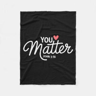 You John 3 16 Bible Verse Christian Faith Quote  Fleece Blanket