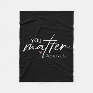 You John 3 16 Bible Verse Christian Faith Quote  Fleece Blanket
