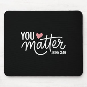 You John 3 16 Bible Verse Christian Faith Quote Mouse Mat