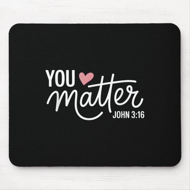 You John 3 16 Bible Verse Christian Faith Quote  Mouse Mat (Front)