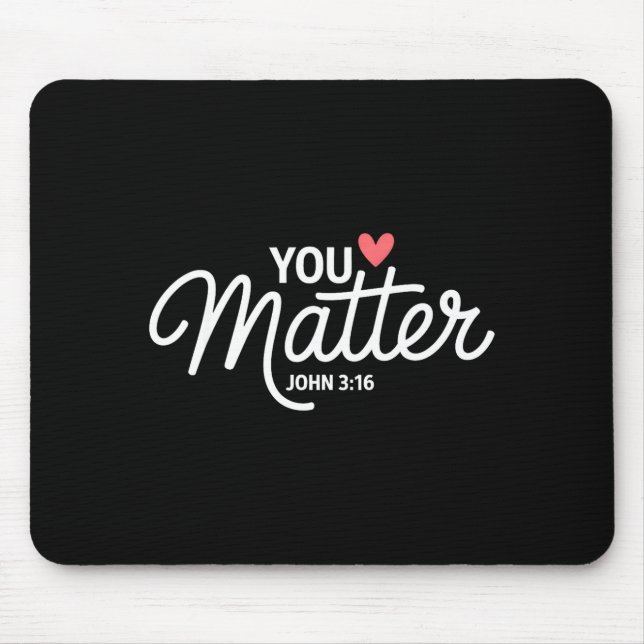 You John 3 16 Bible Verse Christian Faith Quote  Mouse Mat (Front)