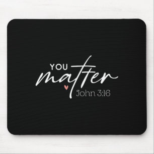 You John 3 16 Bible Verse Christian Faith Quote Mouse Mat