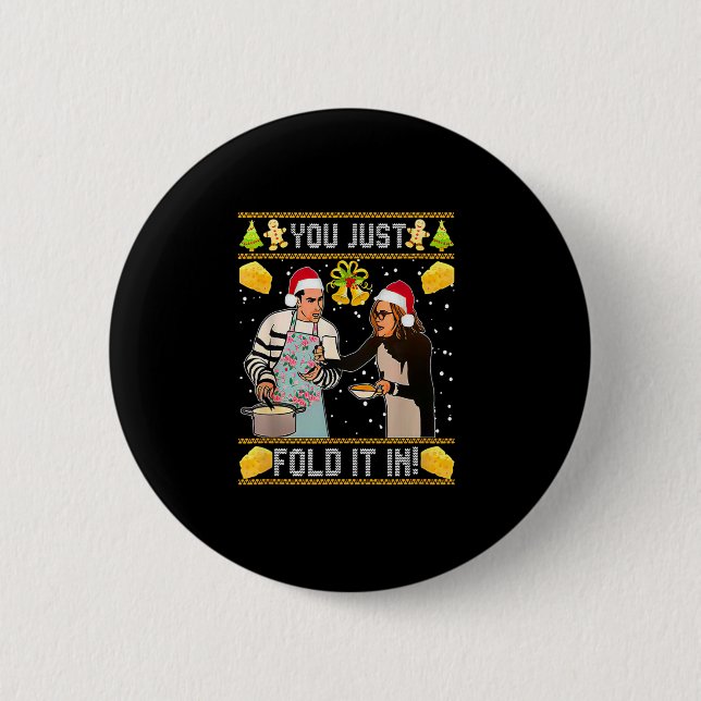 you just fold it in Christmas  6 Cm Round Badge (Front)