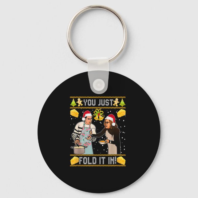 you just fold it in Christmas  Key Ring (Front)