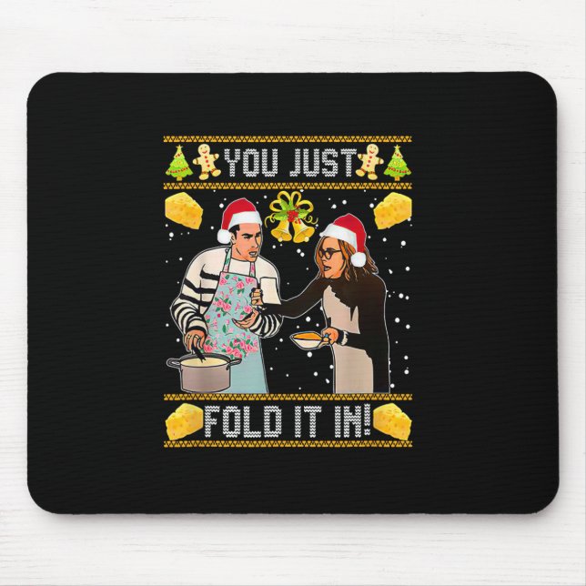 You Just Fold It In Christmas Xmas Pajamas Christm Mouse Mat (Front)
