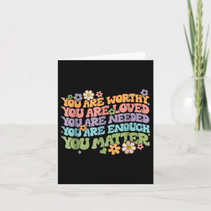You Kindness Be Kind Groovy Mental Health Awarenes Card
