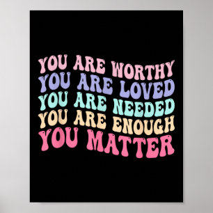 You Kindness Be Kind Groovy Mental Health Awarenes Poster