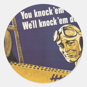 You Knock 'Em Out Classic Round Sticker