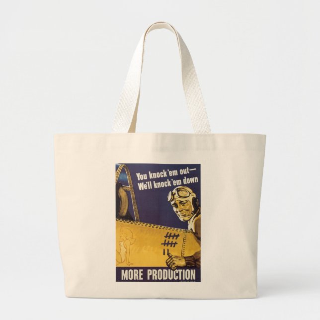 You Knock 'Em Out Large Tote Bag (Front)