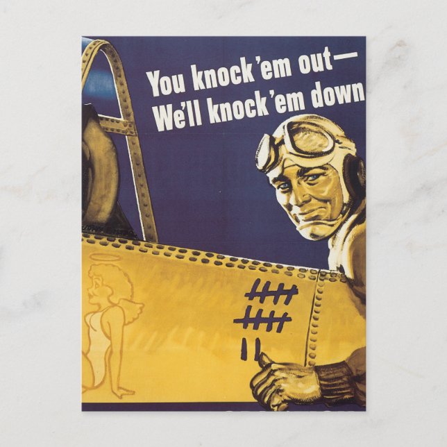 You Knock 'Em Out Postcard (Front)