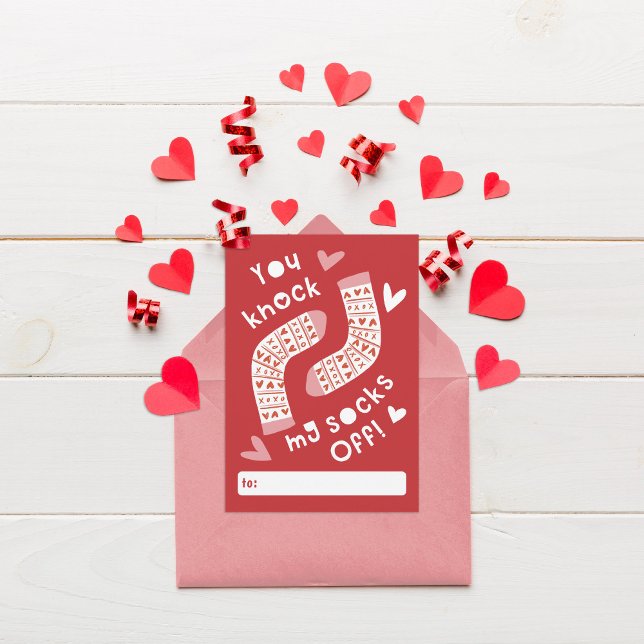 You Knock My Socks Off Classroom Valentine Invitation (Creator Uploaded)