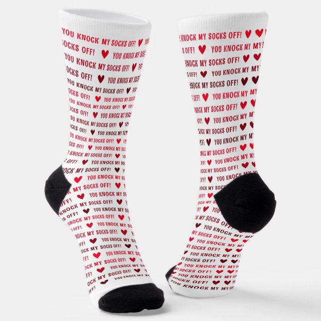 'You Knock My Socks Off!' Funny Valentines (Angled)