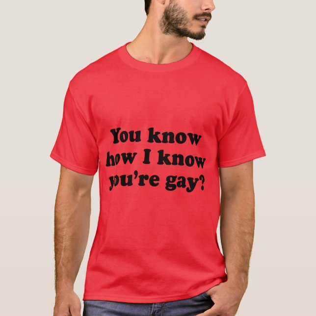 You know how I know you're gay T-Shirt (Front)