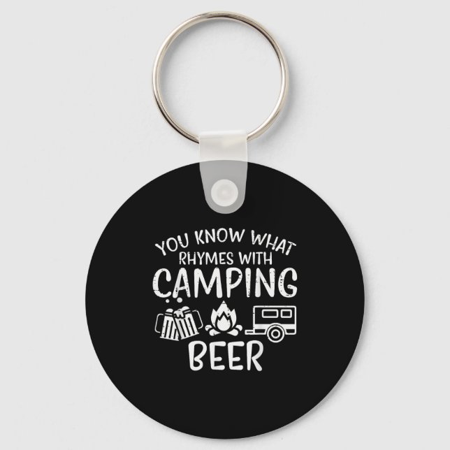 You Know What Rhymes With Camng Funny Camper Dad M Key Ring (Front)