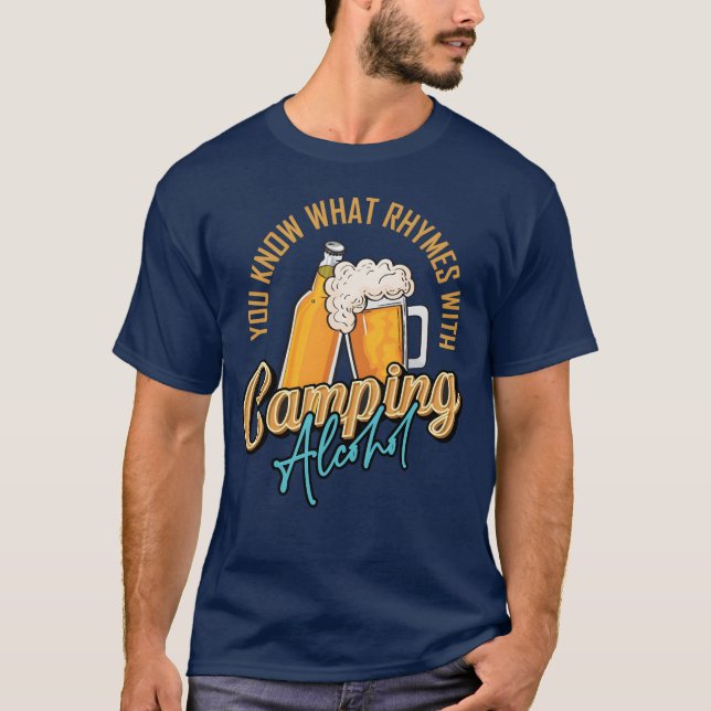 You Know What Rhymes With Camping Alcohol boy T-Shirt (Front)