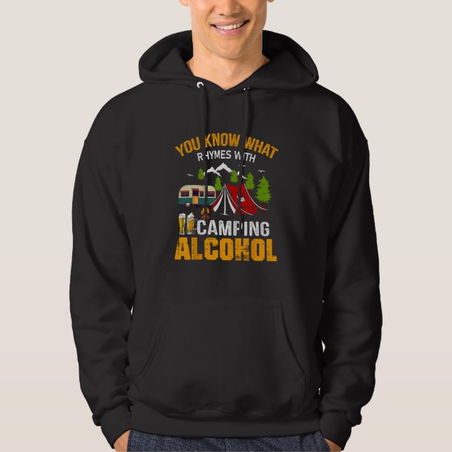 You Know What Rhymes With Camping Beer  Camping Hoodie (Front)
