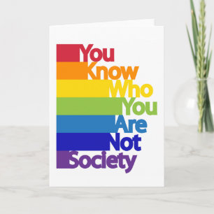 You Know Who You Are Not Society Card