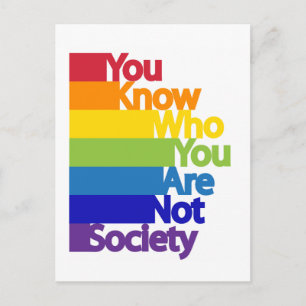 You Know Who You Are Not Society Postcard