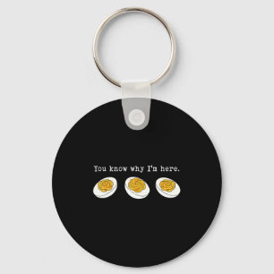 You Know Why I'm Here Funny Deviled Egg Thanksgivi Key Ring