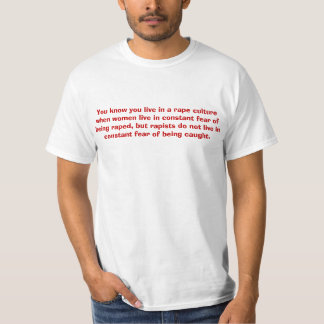 You Know You Live In A Rape Culture T-Shirt