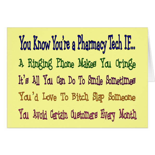 You Know You're a PHARMACY TECH IF... (Front Horizontal)