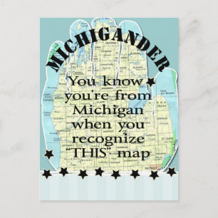 You Know You're From Michigan When Postcard