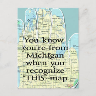 You Know You're From Michigan When Postcard