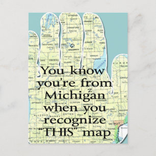 You Know You're From Michigan When You Recognise Postcard