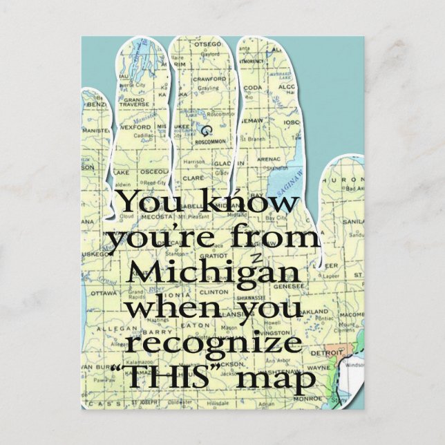 You Know You're From Michigan When You Recognise Postcard (Front)