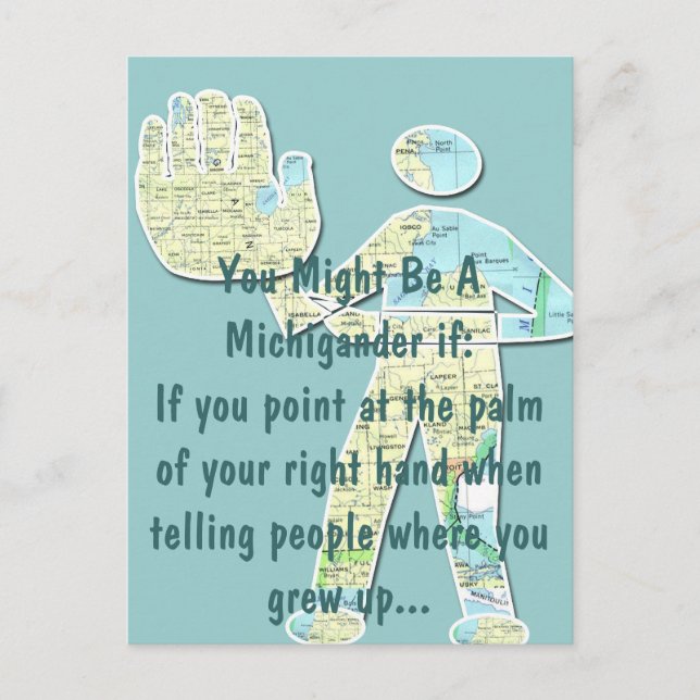 You Know You're From Michigan When You Recognise T Postcard (Front)