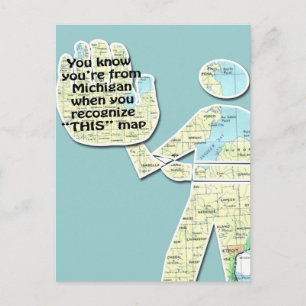 You Know You're From Michigan When You Recognise T Postcard
