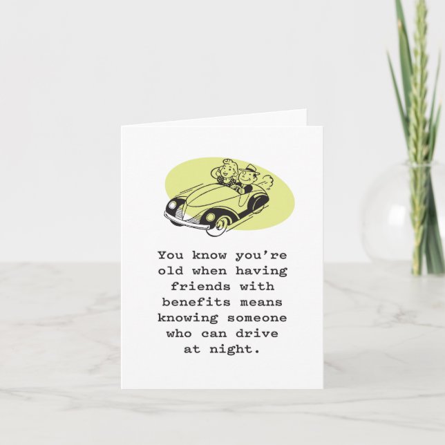 You Know You're Old When ... Joke Birthday Card (Front)