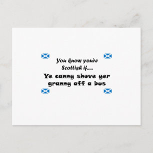 You know you're Scottish.... Postcard