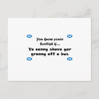 You know you're Scottish.... Postcard