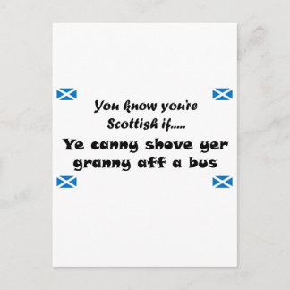 You know you're Scottish.... Postcard