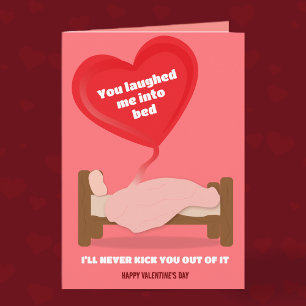 You Laughed Me Into Bed Funny Valentine's Day Holiday Card
