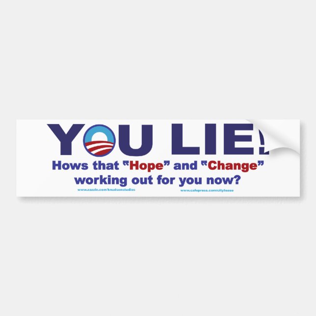 YOU-LIE-2 BUMPER STICKER (Front)