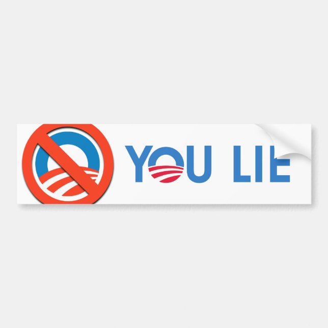 You Lie bumper sticker blue (Front)