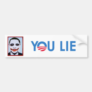 You Lie bumper sticker blue