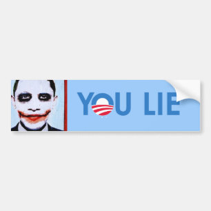 You Lie bumper sticker blue