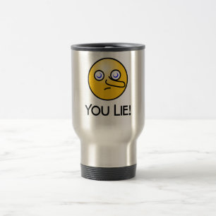 You Lie Emoticon Stainless Steel Travel Mug