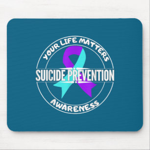 You Life S Suicide Prevention Awareness Teal Purpl Mouse Mat