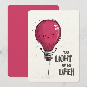 You Light Up My Life! Glowing Positivity Lightbulb Invitation