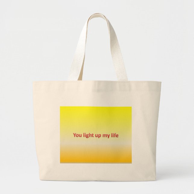 you light up my life large tote bag (Front)
