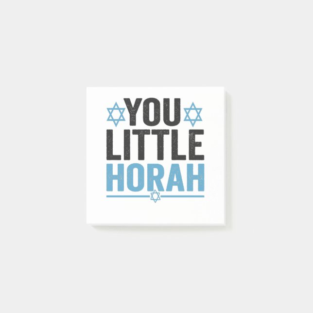 You Little Horah Hanukkah Funny Jewish Saying Gift Post-it Notes (Front)